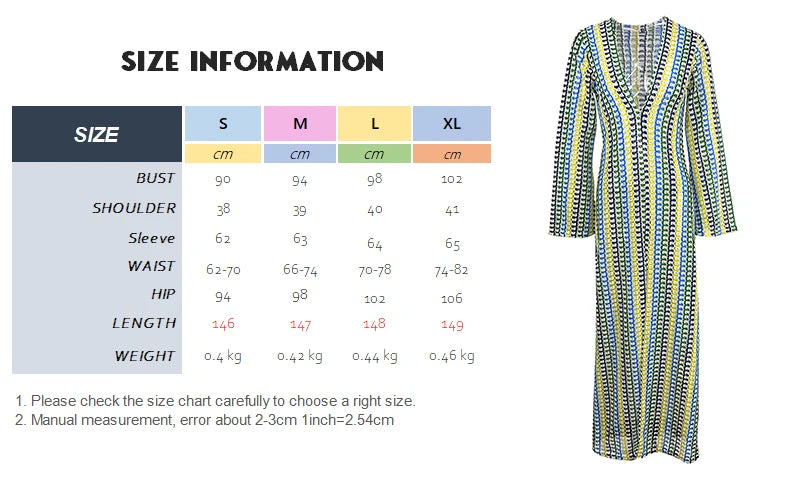 2024 Women Deep V Neck Casual Bohemian Maxi Dress Elegant Straight Flare Long Sleeve Vestidos  Sexy Beach Vacation Party Robe