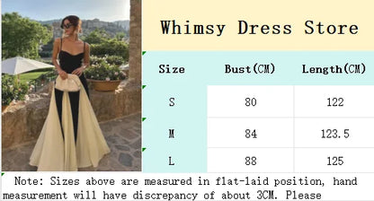 Fashion Contrast Women's V-neck Sling Long Dress For Women Elegant Pleated Backless Sleveless Maxi Dresses Lady Evening Vestidos