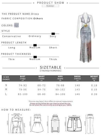 Nibber Pearl Shells Halter Dress Women See Thorough Summer Trend Backless Waistless Deep v-Neck Skinny Long Bodycon Vestidos